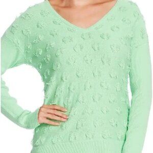 VINCE CAMUTO Green V-Neck Pullover Sweater Cotton River Valley NWT - Size Large